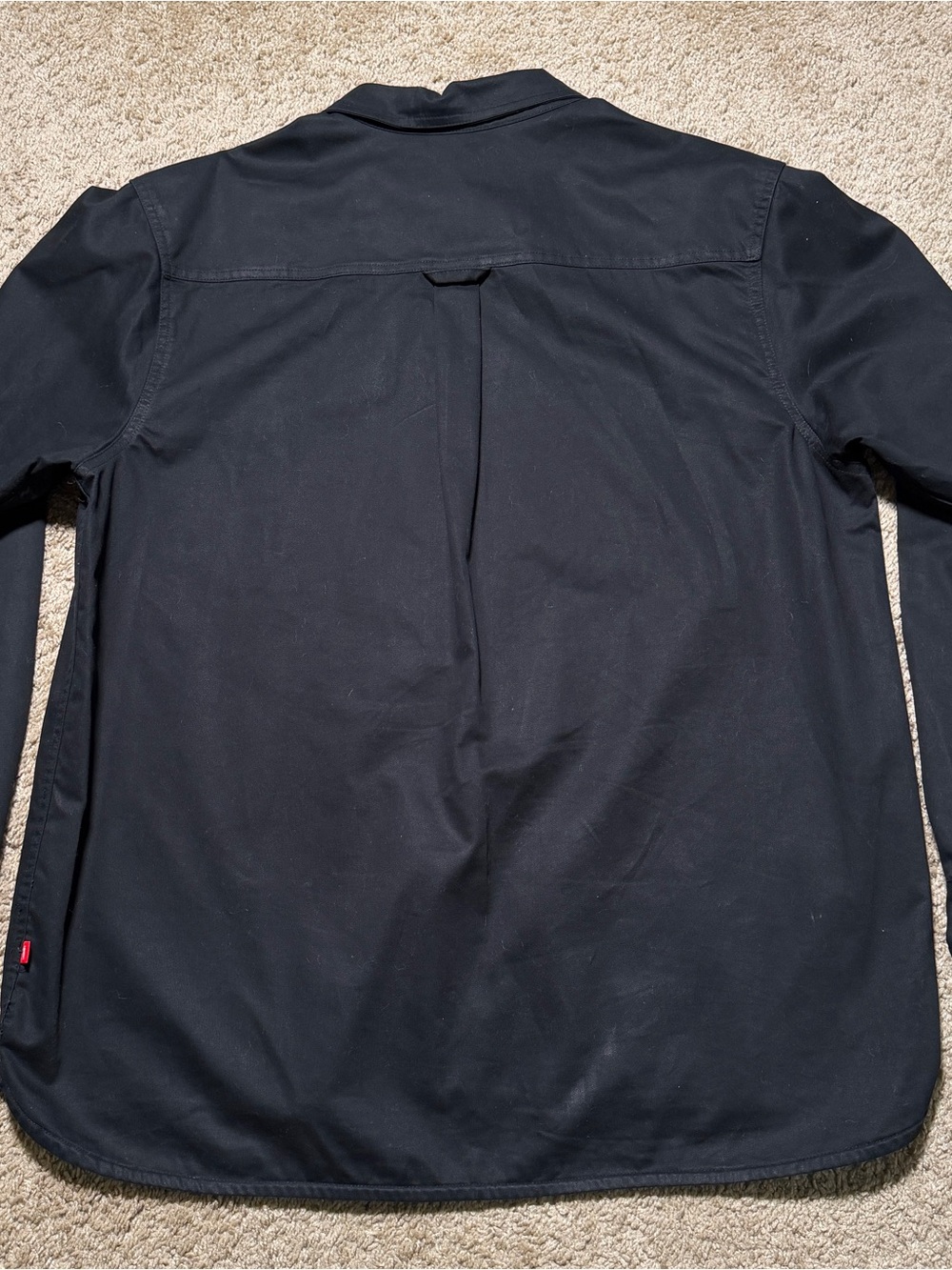 Nike SB N7 Mens Black Long Sleeve Button Up Work Shirt XL Embroidered Logo - Picture 3 of 8